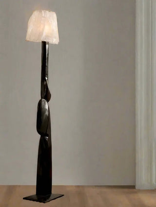 Afro Resin Floor Lamp – Artistic Tribal-Inspired Statement Lighting-Lamps