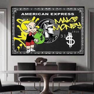 Alec Graffiti Monopoly Make Money Canvas Wall Art-Wall Posters