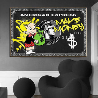 Alec Graffiti Monopoly Make Money Canvas Wall Art-Wall Posters