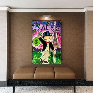 Alec Monopoly Eiffel Tower Canvas Wall Art-Wall Posters