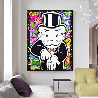 Alec Monopoly Give Me Money Canvas Wall Art-Wall Posters