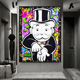 Alec Monopoly Give Me Money Canvas Wall Art-Wall Posters