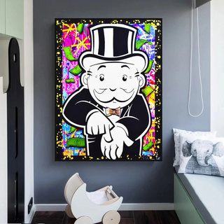 Alec Monopoly Give Me Money Canvas Wall Art-Wall Posters