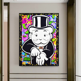 Alec Monopoly Give Me Money Canvas Wall Art-Wall Posters