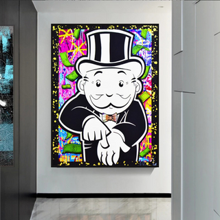 Alec Monopoly Give Me Money Canvas Wall Art-Wall Posters