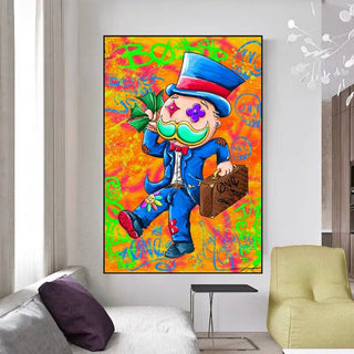 Alec Monopoly Goat Millionaire Canvas Wall Art-Wall Posters