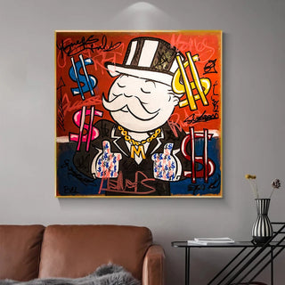 Alec Monopoly Graffiti Art Rich Money Canvas Wall Art-Wall Posters