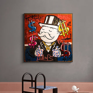 Alec Monopoly Graffiti Art Rich Money Canvas Wall Art-Wall Posters