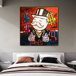 Alec Monopoly Graffiti Art Rich Money Canvas Wall Art-Wall Posters