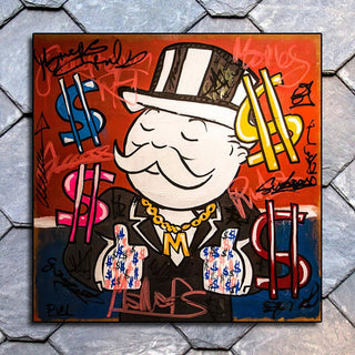 Alec Monopoly Graffiti Art Rich Money Canvas Wall Art-Wall Posters