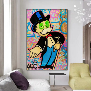 Alec Monopoly Graffiti Canvas Wall Art-Wall Posters
