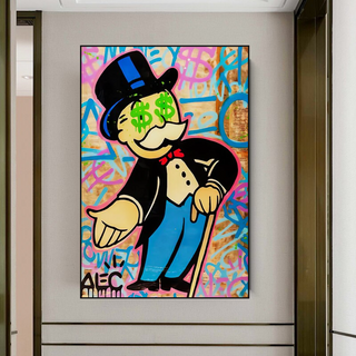 Alec Monopoly Graffiti Canvas Wall Art-Wall Posters