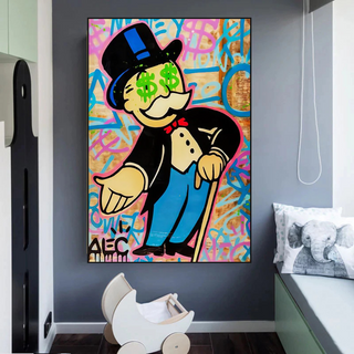 Alec Monopoly Graffiti Canvas Wall Art-Wall Posters