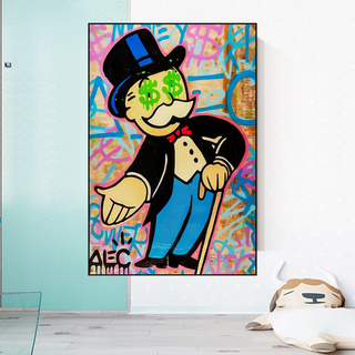 Alec Monopoly Graffiti Canvas Wall Art-Wall Posters