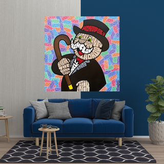 Alec Monopoly Graffiti Money Man Canvas Wall Art-Wall Posters