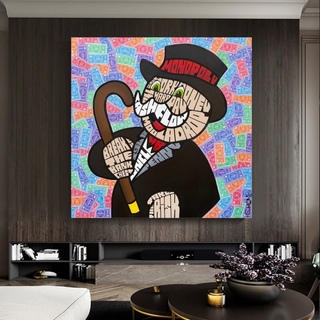 Alec Monopoly Graffiti Money Man Canvas Wall Art-Wall Posters