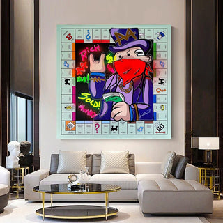 Alec Monopoly Masked Canvas Wall Art-Wall Posters