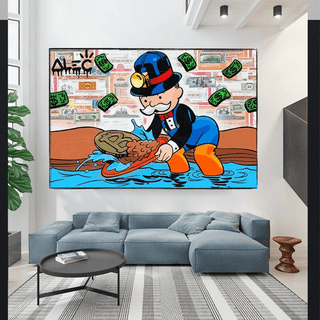 Alec Monopoly Millionaire BITCOIN Mining Canvas Wall Art-Wall Posters