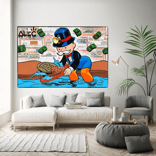 Alec Monopoly Millionaire BITCOIN Mining Canvas Wall Art-Wall Posters