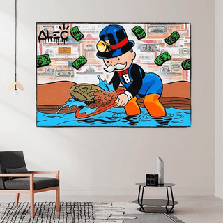 Alec Monopoly Millionaire BITCOIN Mining Canvas Wall Art-Wall Posters