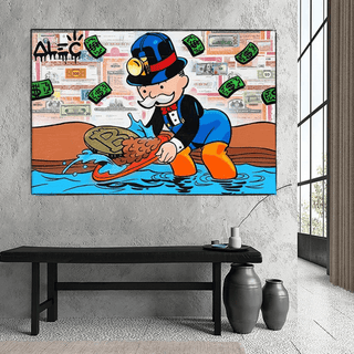 Alec Monopoly Millionaire BITCOIN Mining Canvas Wall Art-Wall Posters