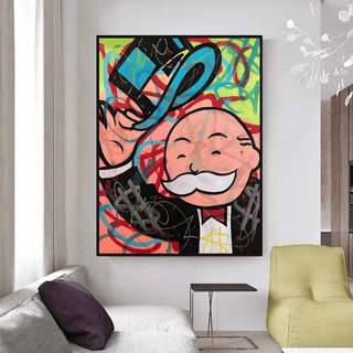 Alec Monopoly Millionaire Canvas Wall Art - Inspiring Home Decor-Wall Posters