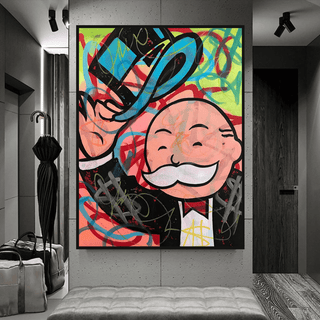 Alec Monopoly Millionaire Canvas Wall Art - Inspiring Home Decor-Wall Posters