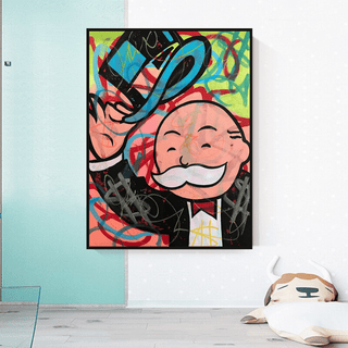 Alec Monopoly Millionaire Canvas Wall Art - Inspiring Home Decor-Wall Posters