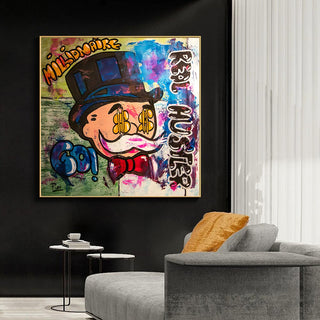 Alec Monopoly Millionaire Canvas Wall Art - Luxurious Home Decor-Wall Posters