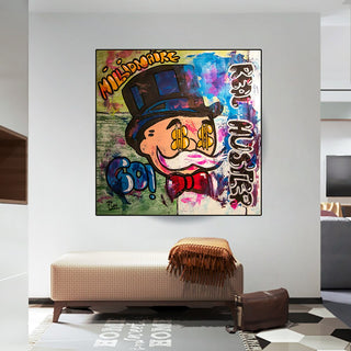 Alec Monopoly Millionaire Canvas Wall Art - Luxurious Home Decor-Wall Posters