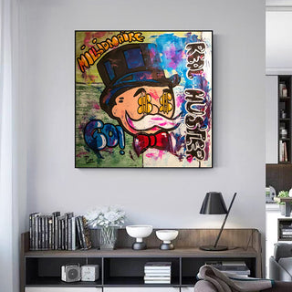 Alec Monopoly Millionaire Canvas Wall Art - Luxurious Home Decor-Wall Posters