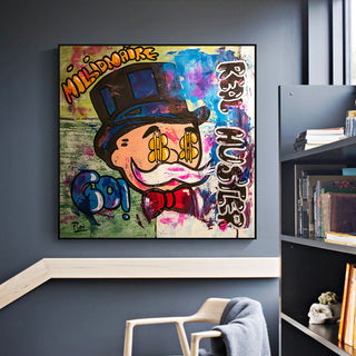 Alec Monopoly Millionaire Canvas Wall Art - Luxurious Home Decor-Wall Posters