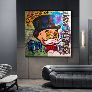 Alec Monopoly Millionaire Canvas Wall Art - Luxurious Home Decor-Wall Posters