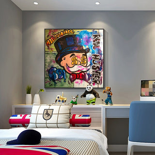 Alec Monopoly Millionaire Canvas Wall Art - Luxurious Home Decor-Wall Posters