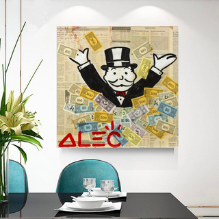 Alec Monopoly Money Man Millionaire Canvas Wall Art-Wall Posters