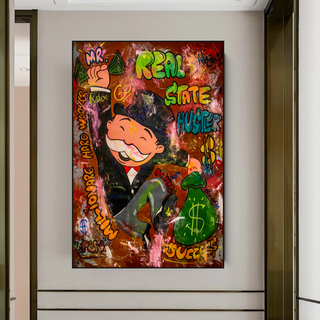 Alec Monopoly Money Man Real Estate Hustler Canvas Wall Art-Wall Posters