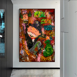 Alec Monopoly Money Man Real Estate Hustler Canvas Wall Art-Wall Posters