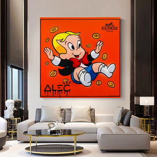 Alec Monopoly Richie Rich Money Man Canvas Wall Art-Wall Posters