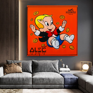 Alec Monopoly Richie Rich Money Man Canvas Wall Art-Wall Posters