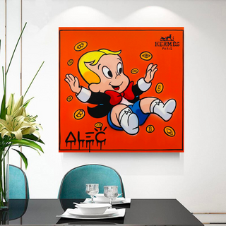Alec Monopoly Richie Rich Money Man Canvas Wall Art-Wall Posters