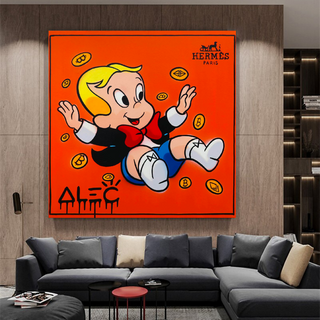 Alec Monopoly Richie Rich Money Man Canvas Wall Art-Wall Posters