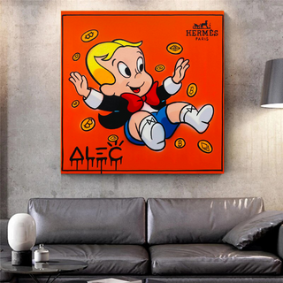 Alec Monopoly Richie Rich Money Man Canvas Wall Art-Wall Posters