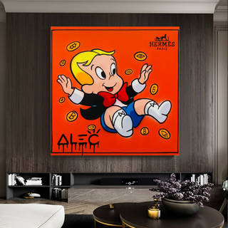 Alec Monopoly Richie Rich Money Man Canvas Wall Art-Wall Posters
