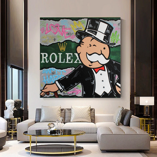 Alec Monopoly Rolex Money Man Canvas Wall Art-Wall Posters