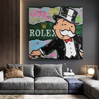 Alec Monopoly Rolex Money Man Canvas Wall Art-Wall Posters