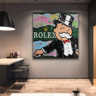 Alec Monopoly Rolex Money Man Canvas Wall Art-Wall Posters