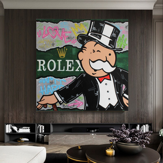 Alec Monopoly Rolex Money Man Canvas Wall Art-Wall Posters