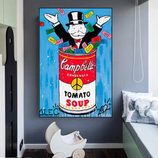 Alec Monopoly Tomato Soup Canvas Wall Art-Wall Posters