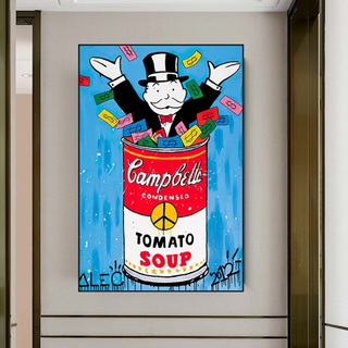 Alec Monopoly Tomato Soup Canvas Wall Art-Wall Posters