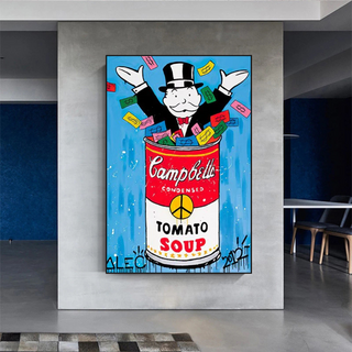 Alec Monopoly Tomato Soup Canvas Wall Art-Wall Posters